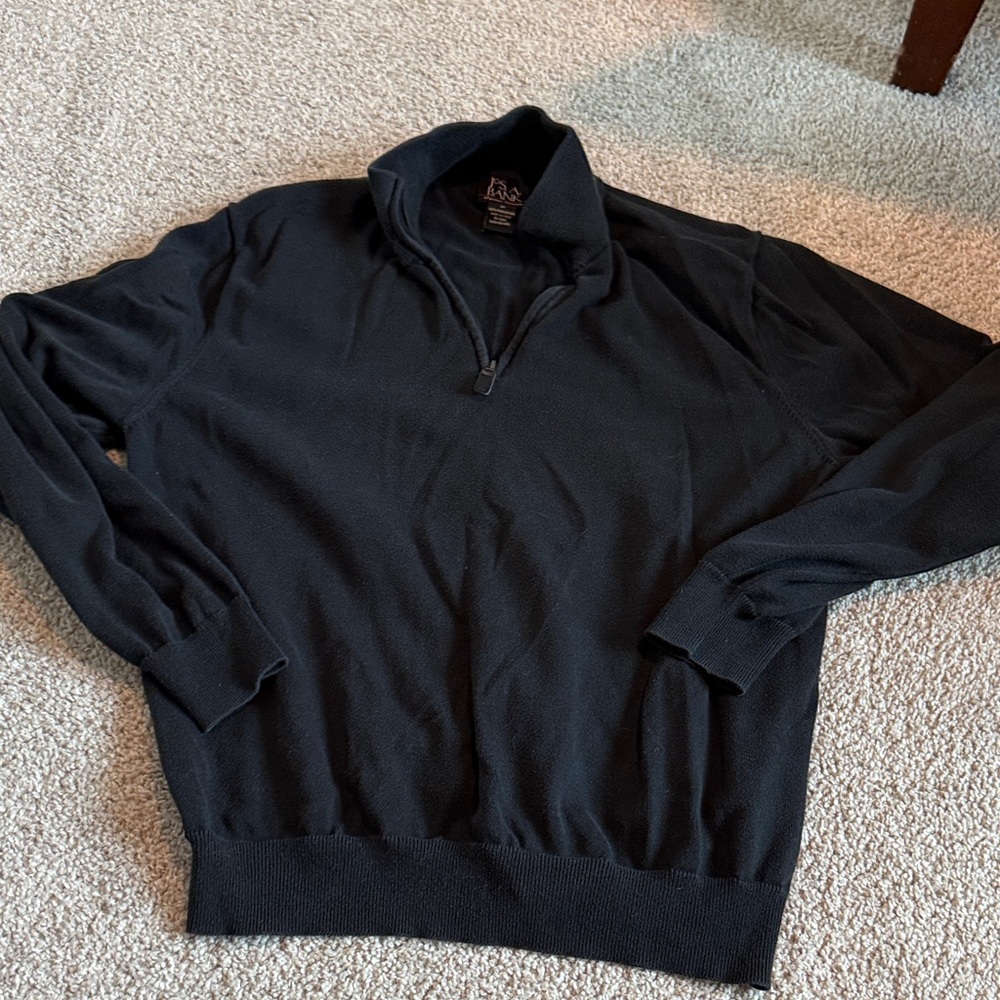 Jos. A. Bank Black Half-Zip Sweater